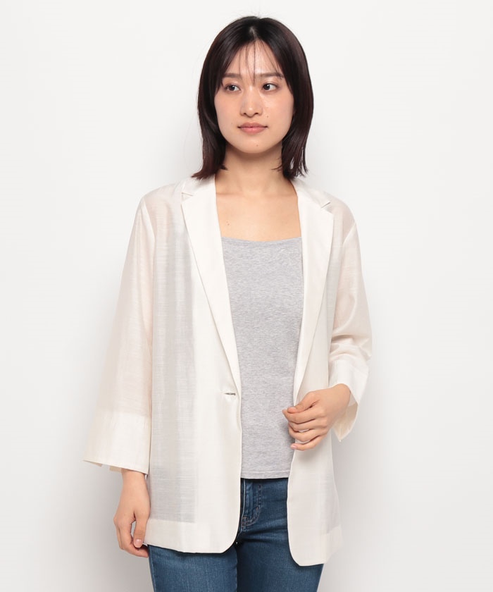 シアースラブジャケット　グレージュ シアースラブジャケットグレージュ