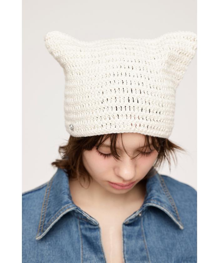 クーポン】KITTY KNIT BEANIE(506034347) | スライ(SLY) - d fashion