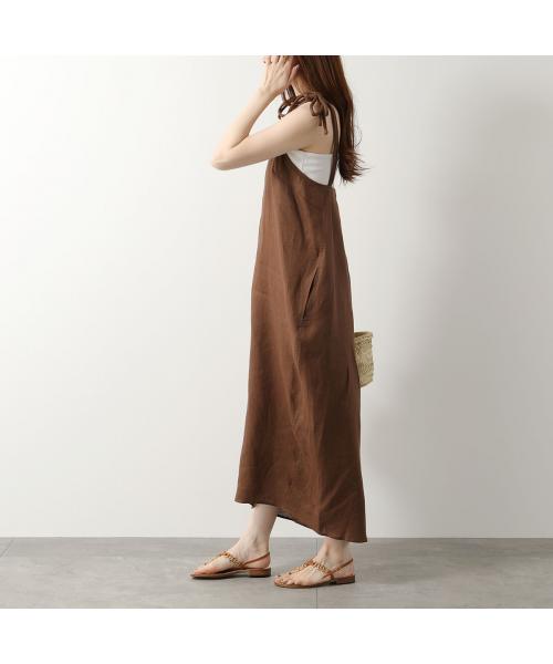 MaxMara マックスマーラ　リネン　ワンピース　サークル　水玉 MaxMara マックスマーラ リネン ワンピース サークル 水玉