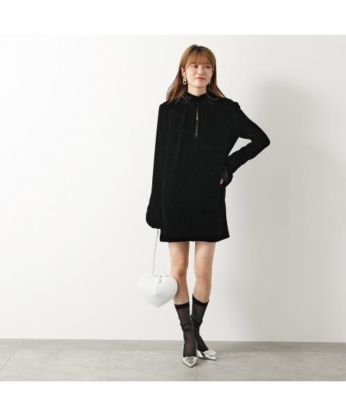 「大人気 新入荷 新品」に該当するファッション通販 ワンピース LAURENT セール】SAINT 709589 ベルベット Y144L ワンピース