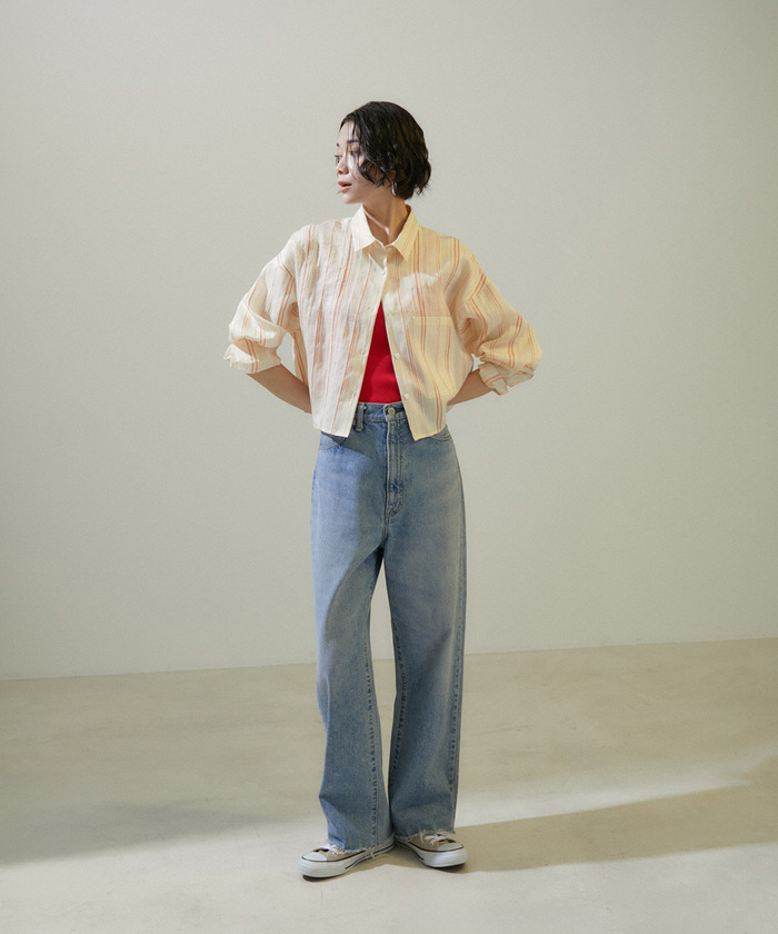 楽天市場】【SALE／20%OFF】[24SS]ACAR 麻混クロップドシャツ