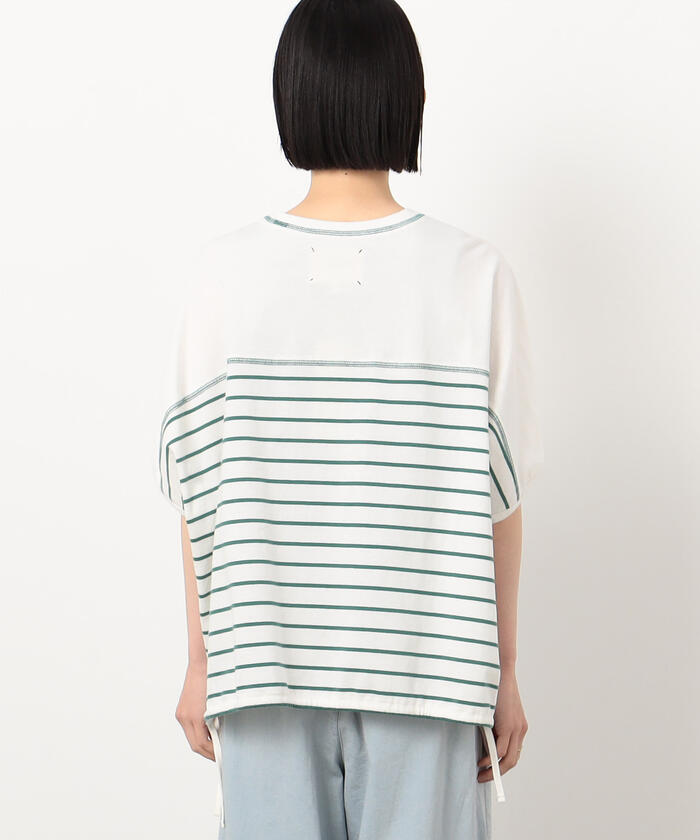 先染めボーダードルマンTシャツ White Label先染めボーダードルマンTシャツ | ゴールデンベアストア