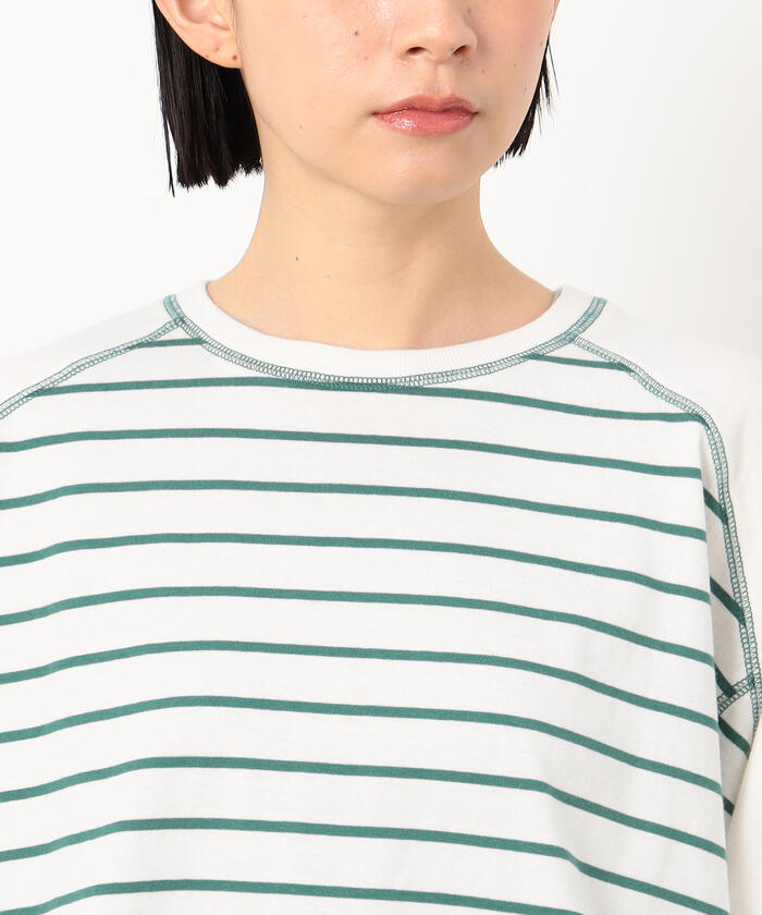 セール55%OFF】ボーダー ドルマンスリーブTシャツ(506015056