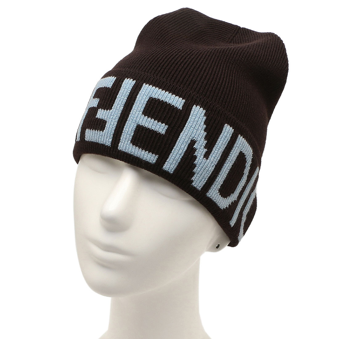 フェンディ ニット キャップ ブラック FENDI ビーニー ウール 黒