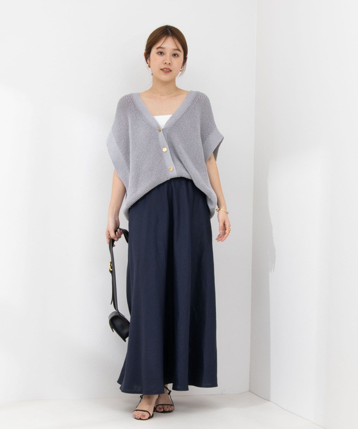 2and NOLLYS セカンドノーリーズ 綿ナイロンマチ入り マキシスカート NOLLEY'S（ノーリーズ）の「綿ナイロンマチ入りマキシスカート