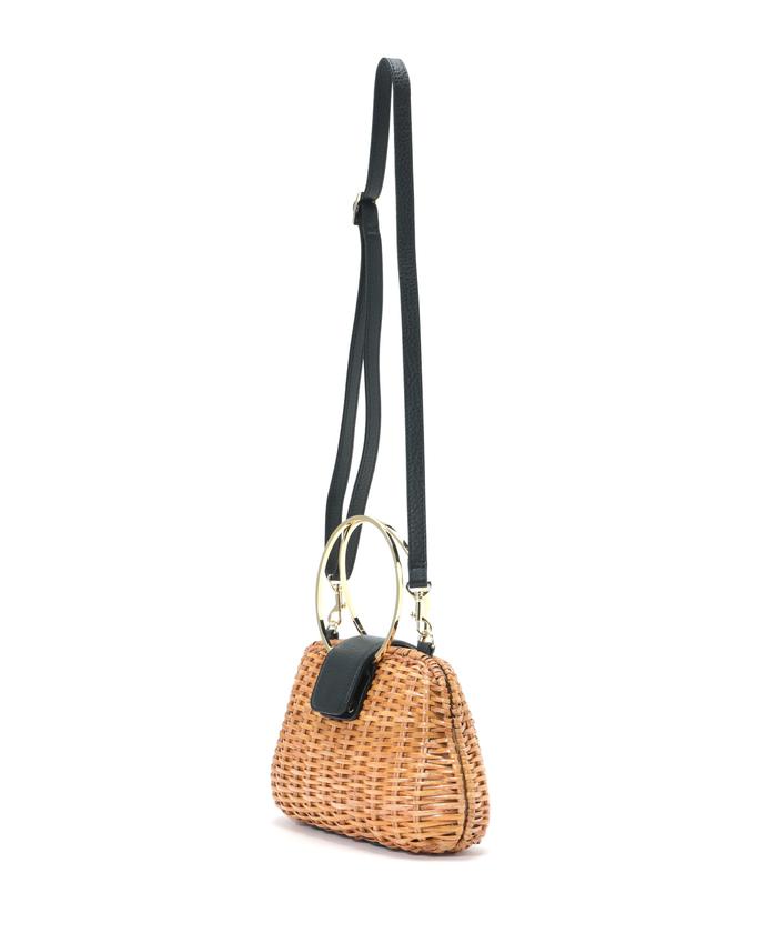 ヴィオラドーロ　スプリットラタン　ターンロック　2WAY トップハンドルバッグ VIOLAd'ORO ヴィオラドーロ スプリットラタン 2WAY トップ