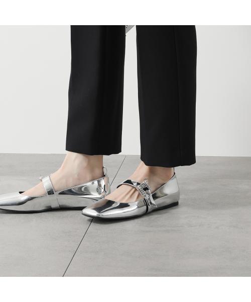 【直営店】Sergio Rossi sr Twenty Buckle - Ballerinas バレエ バレリーナフラット ホワイト フラット: 5mm, sr Twenty Buckle