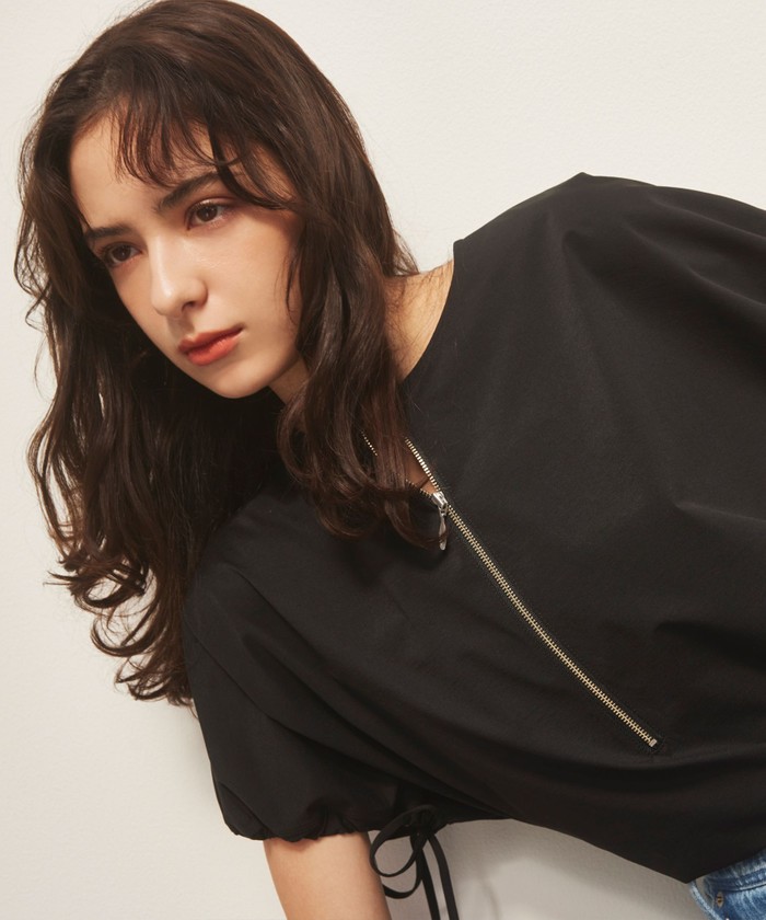 セール 30%OFF】＜EMMEL REFINES＞EM 2WAY ZIP リボンギャザー