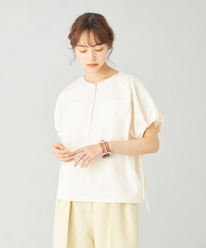 セール 30%OFF】＜EMMEL REFINES＞EM 2WAY ZIP リボンギャザー
