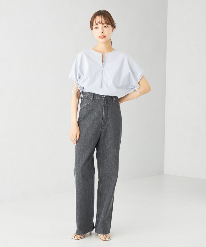 セール 30%OFF】＜EMMEL REFINES＞EM 2WAY ZIP リボンギャザー