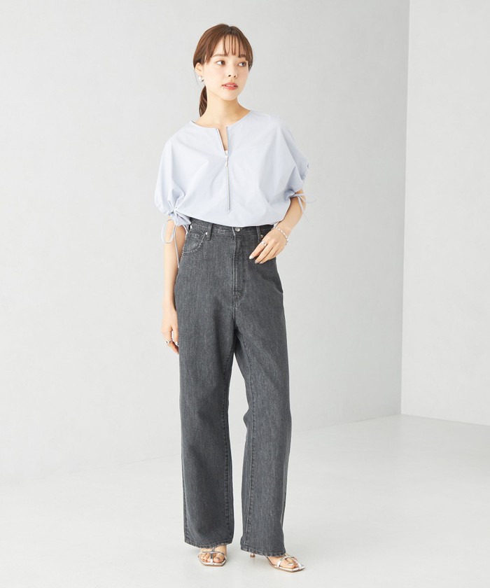 セール 30%OFF】＜EMMEL REFINES＞EM 2WAY ZIP リボンギャザー