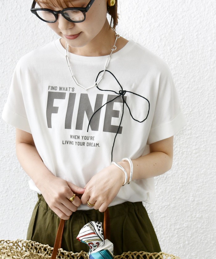 tシャツ 「WOMEN」カフェロゴプリント Tシャツ レディース ワンフォークロージング 1111clothing ◇スプレー風ハートロゴ