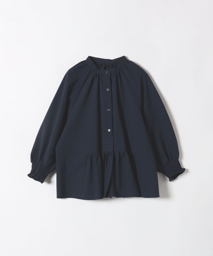 新品タグ付き　SHIPS any サッカー ペプラム ギャザー シャツ ブラウス セール 30%OFF】SHIPS any: サッカー ペプラム ギャザー シャツ