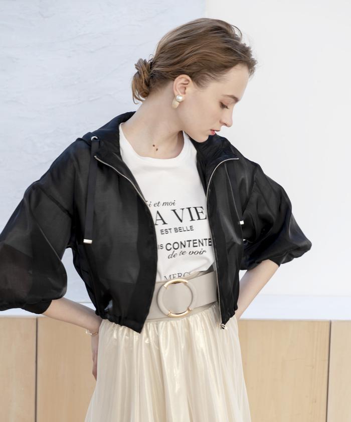 シャイニークロップドパーカー(506040914) | AND COUTURE(AND