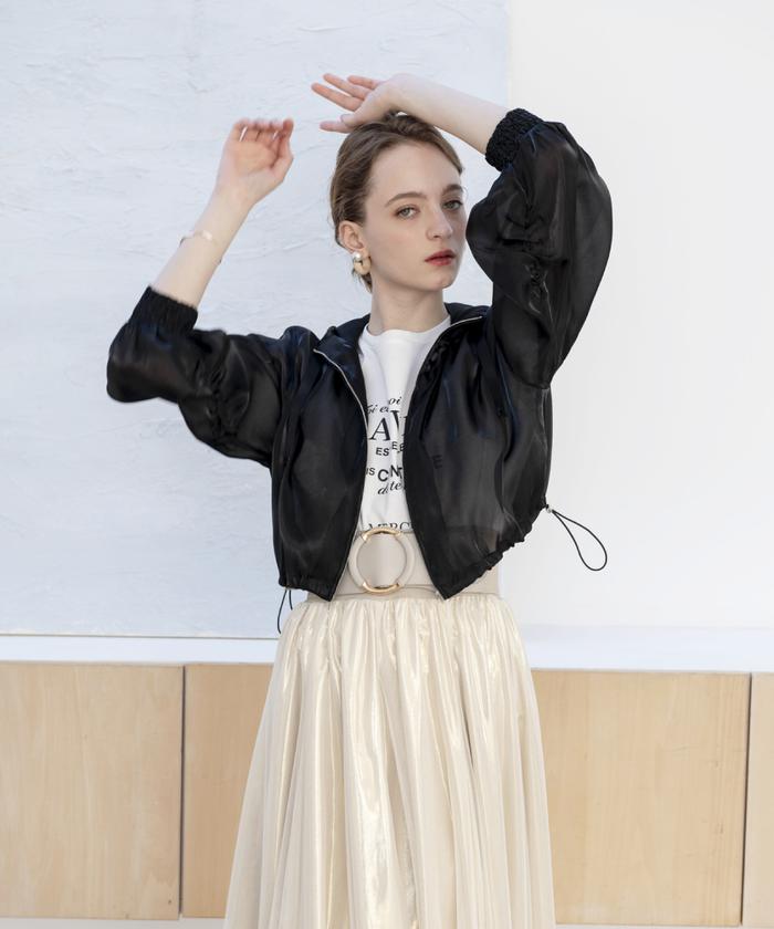 シャイニークロップドパーカー(506040914) | AND COUTURE(AND