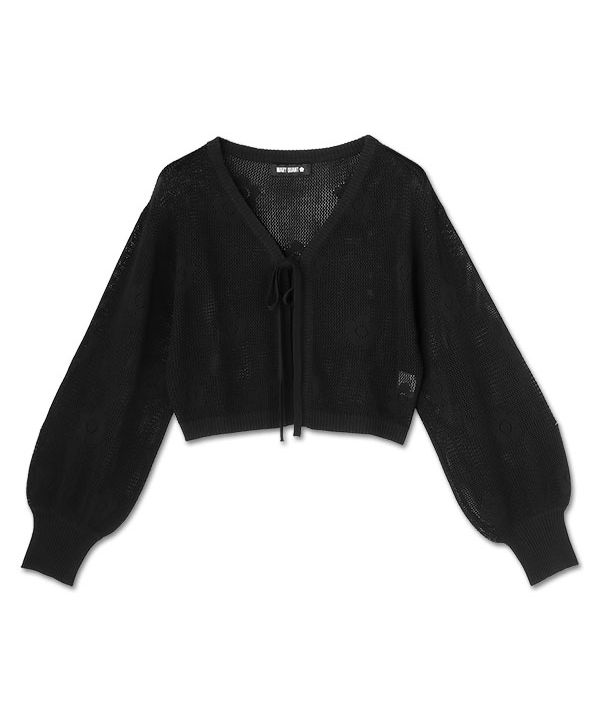 マリークワント MARY QUANT デイジーシアー カーディガン （ブラック） マリークワント MARY QUANT デイジーシアー カーディガン