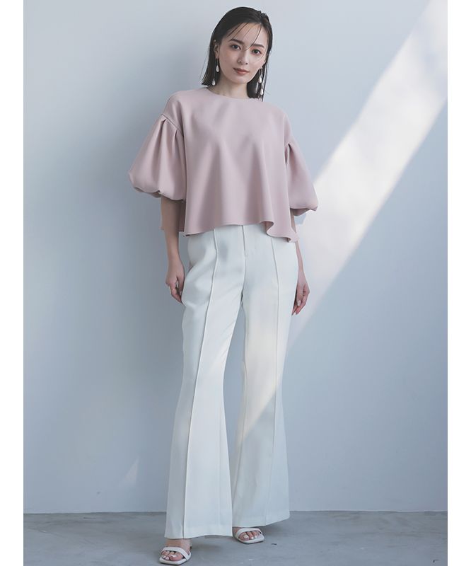 ánuans ダブルクロスバルーンスリーブブラウス セール 20%OFF】ダブルクロスバルーンスリーブブラウス