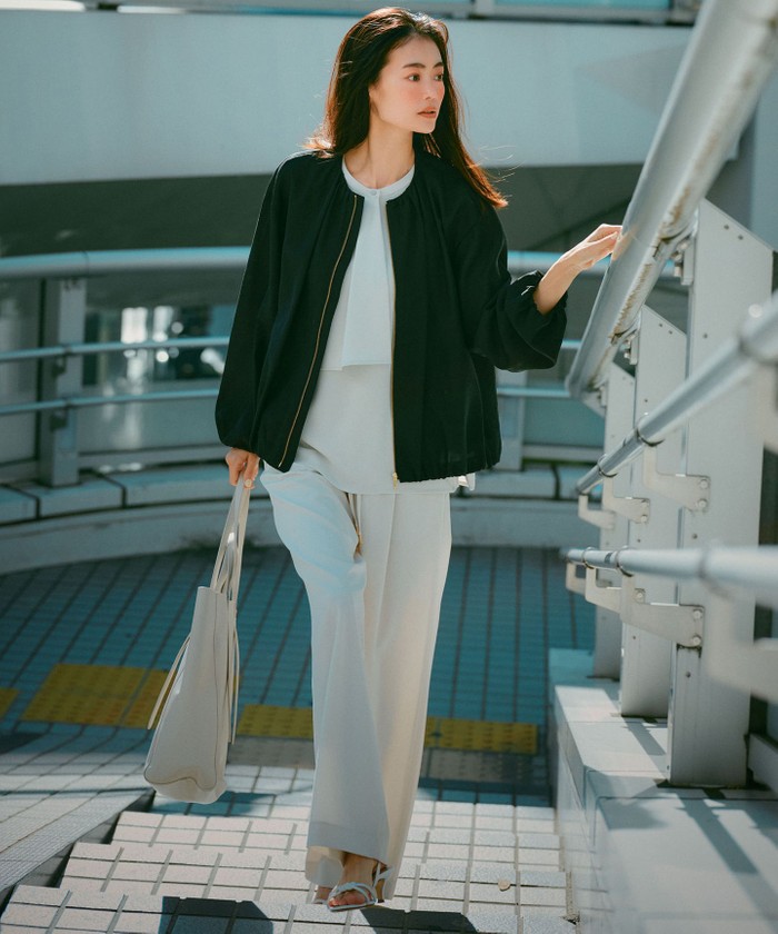23区 【洗える】ストレッチジョーゼット アシンメトリー カットソー 38 洗える】ストレッチジョーゼット アシンメトリー カットソー