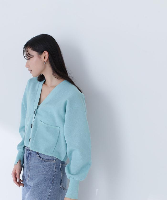 セール 50%OFF】クロップドフォルムニットカーディガン