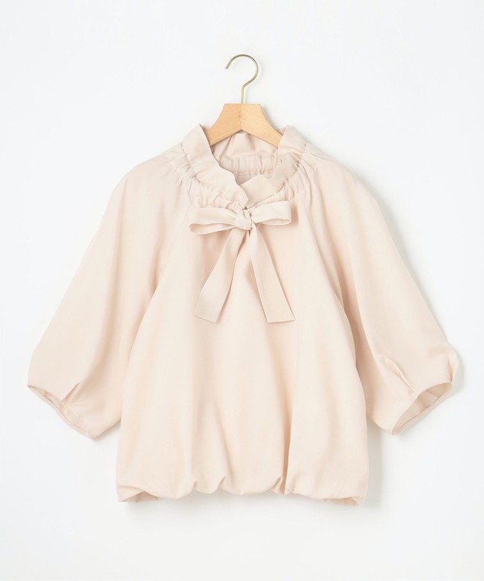 セール 30%OFF】 ギャザーリボン バルーンブラウス(506051116