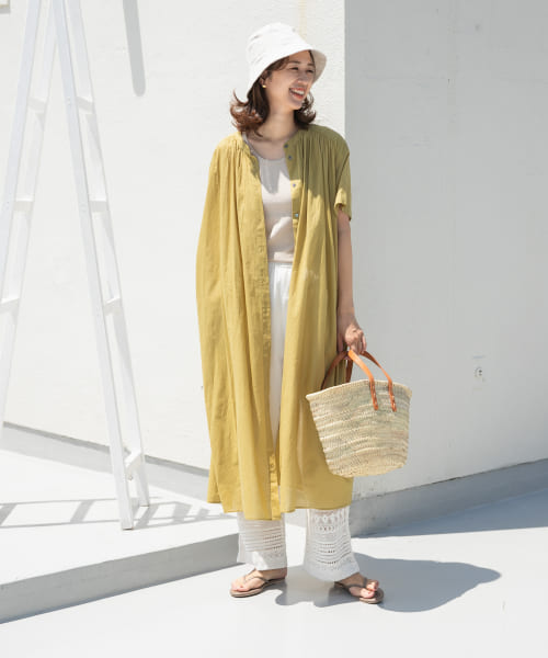 極美品✨定価１.２万❤️　黒　ドアーズ　コットンボイルハーフスリーブワンピース セール】【 POOLSIDE COFFEE × Unblend 】ロゴ刺繍 カットリブ