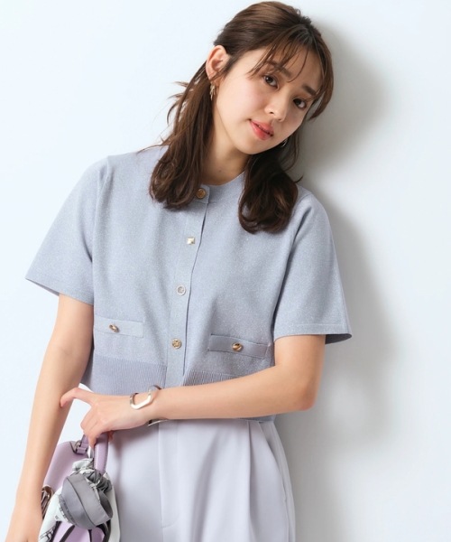 ジャスグリッティー JUSGLITTY 半袖ジャケットライクラメカーデ ラメ 新品】JUSGLITTY 半袖ジャケットライクラメカーデ - メルカリ
