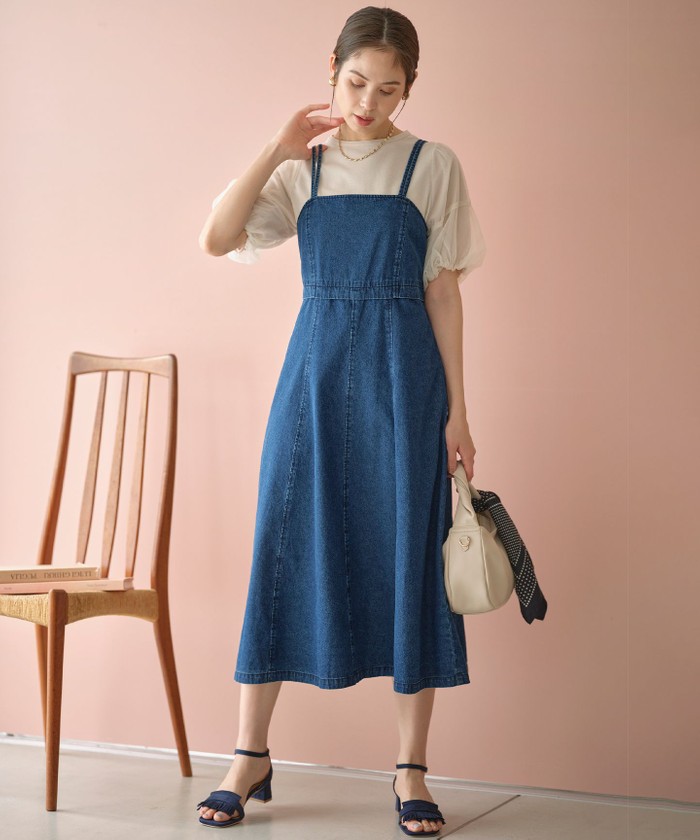 セール 30%OFF】【WEB限定】デニム キャミワンピース(506052016