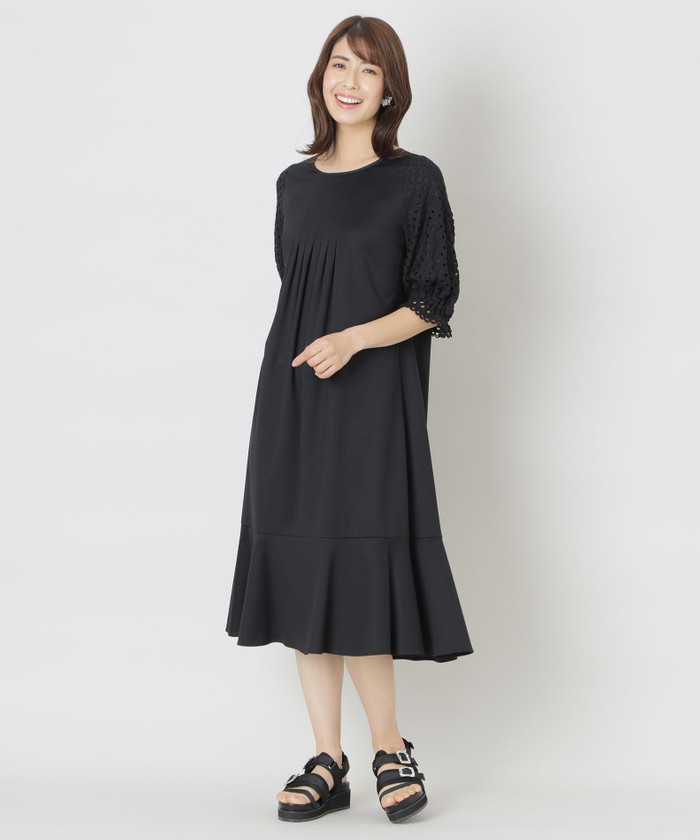 セール 40%OFF】【L】レースコットンポンチ ワンピース