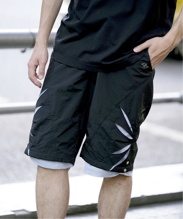 セール】【SAN SAN GEAR / サンサンギア】CUT OFF MESH SHORTS