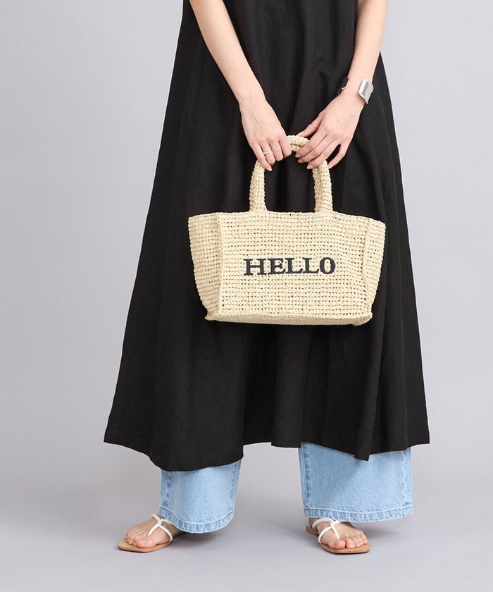 セール 60%OFF】レタード刺繍ペーパートートバッグ(506002566