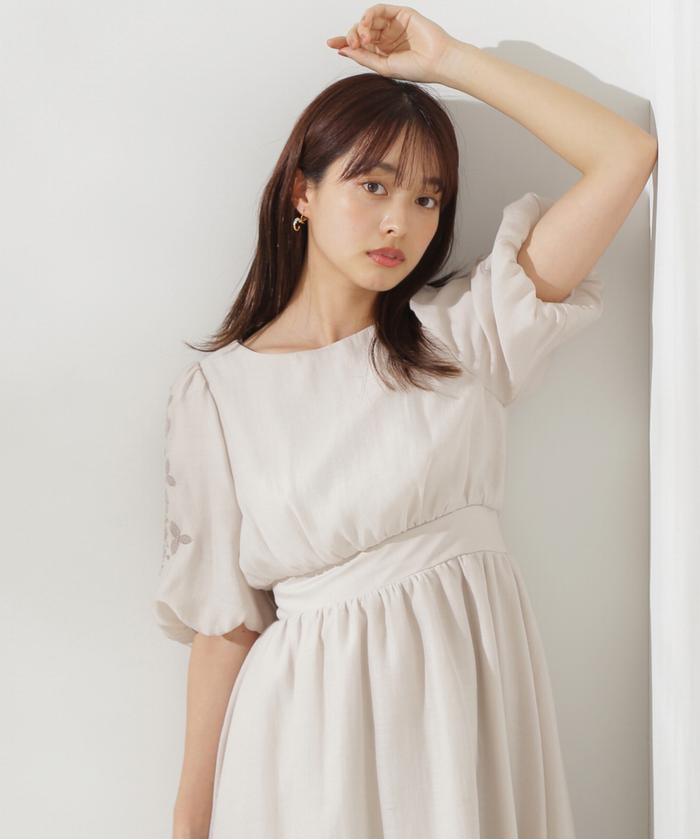 セール 10%OFF】エンブロイダリースリーブワンピース(506018729