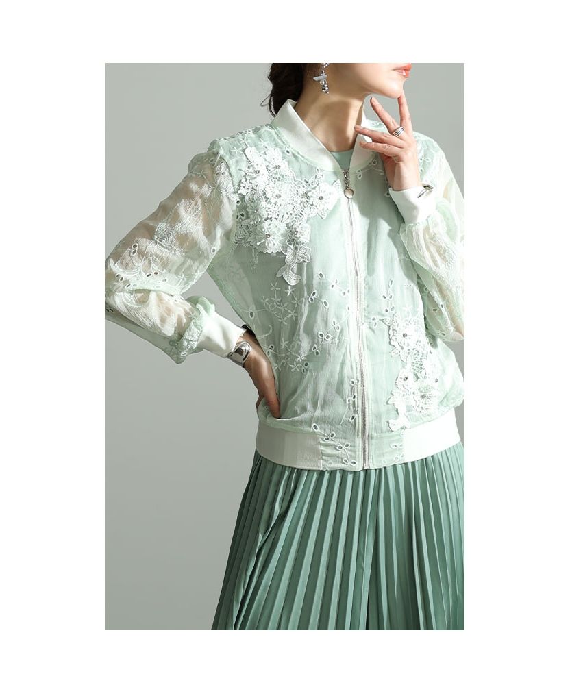 レディース 大人 上品 乙女心を掴む甘辛フェイス立体花柄シアー