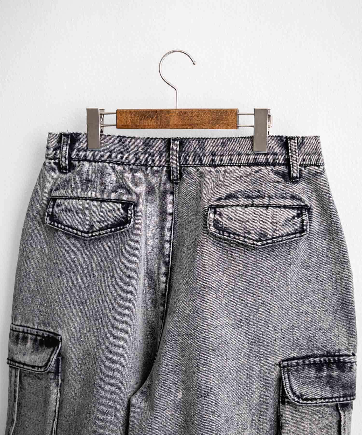 Rocawear ハーフ　ダークグレーデニム カーゴパンツ クーポン】ロッキーモンロー Rocky Monroe カーゴパンツ デニム