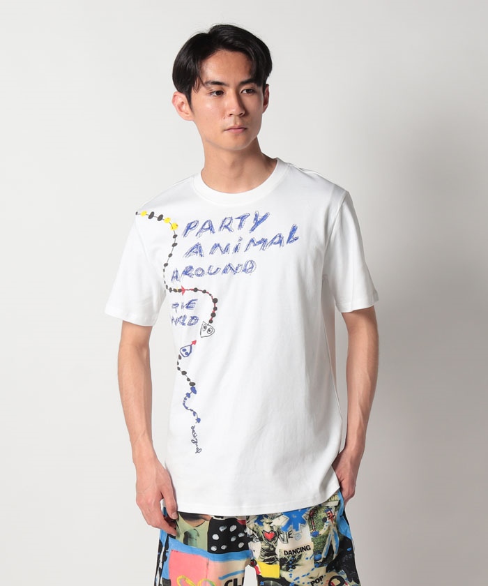 セール】デシグアル Desigual ヘビモチーフ&刺繍 Tシャツ