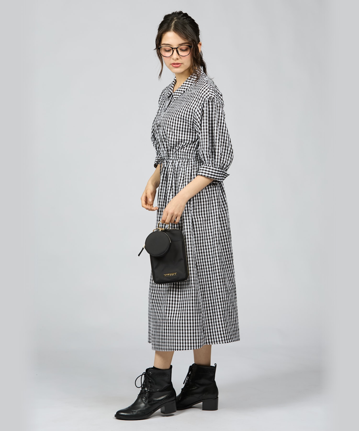 セール】【Outlet】WV73 ROBE ギンガムリップルチェック セール】【Outlet】WV73 ROBE ギンガムリップルチェック