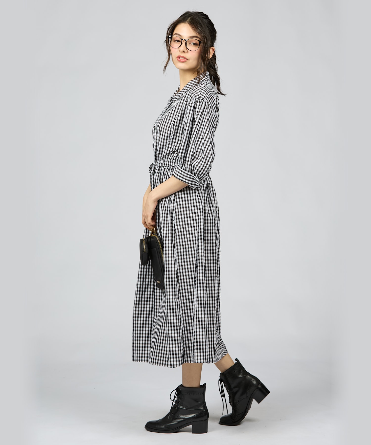 セール】【Outlet】WV73 ROBE ギンガムリップルチェック セール】【Outlet】WV73 ROBE ギンガムリップルチェック