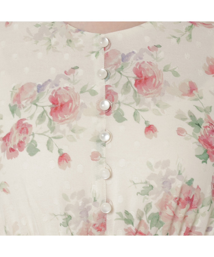 【期間限定】ローズティアラ　ローズプリントワンピース ローズプリントワンピース（51013503） | Rose Tiara