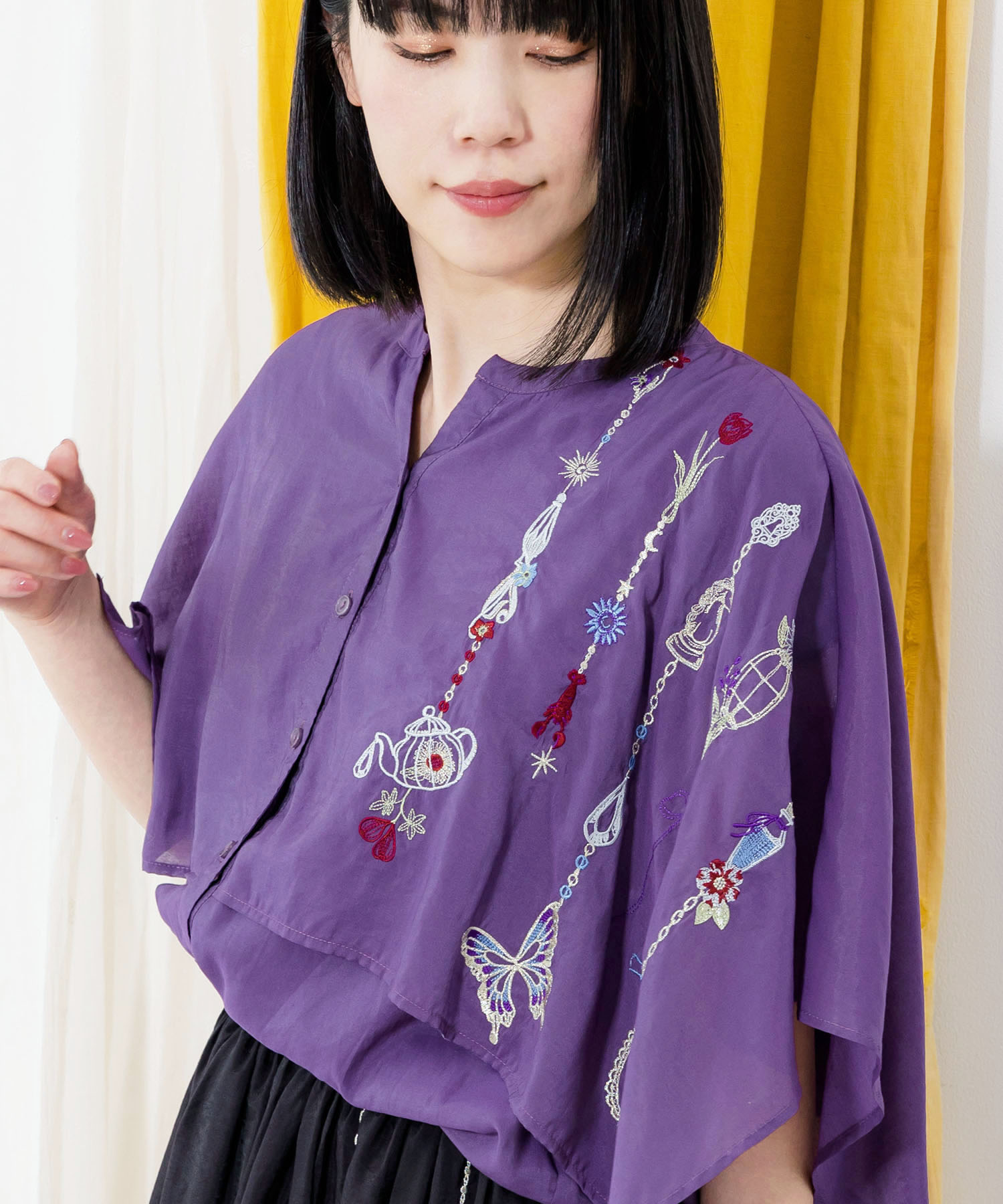 バーバリアン クィーンズ大学ロゴ刺繍入り マルチカラー ラガーシャツ M相当 BARBARIAN（バーバリアン）Heavy Weight Rugby Collar Shirt