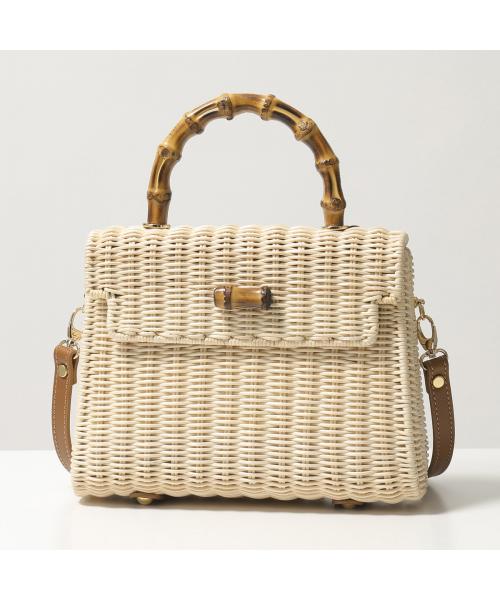 セール】TOMMASO CANDRIA カゴバッグ 115 籐 バンブーハンドル セール】TOMMASO CANDRIA カゴバッグ 115 籐 バンブーハンドル