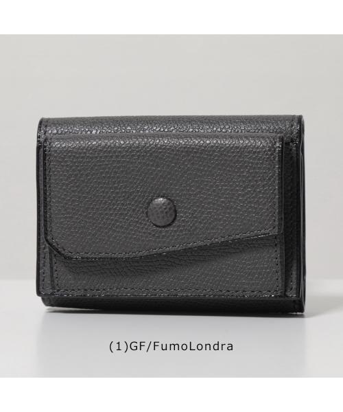 Valextra 】ヴァレクストラ　コンパクト財布　ミニ財布　黒　ブラック Valextra ヴァレクストラ VALEXTRA 財布 レディース 三つ折り