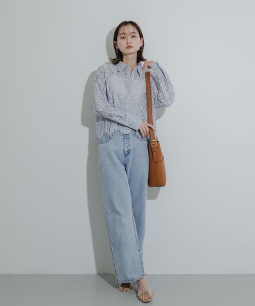 SENSE OF PLACE by URBAN RESEARCH / センスオブプレイス バイ アーバンリサーチ レースクロップドシャツ(半袖) セール 34%OFF】レースクロップドシャツ(506058919) | センス