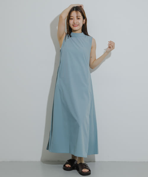 セール】Uiscel 4WAYストレッチノースリーブテントワンピース