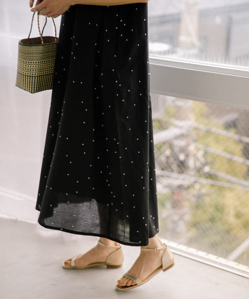 刺繍ドットノースリーブワンピース(506058971) | アーバン