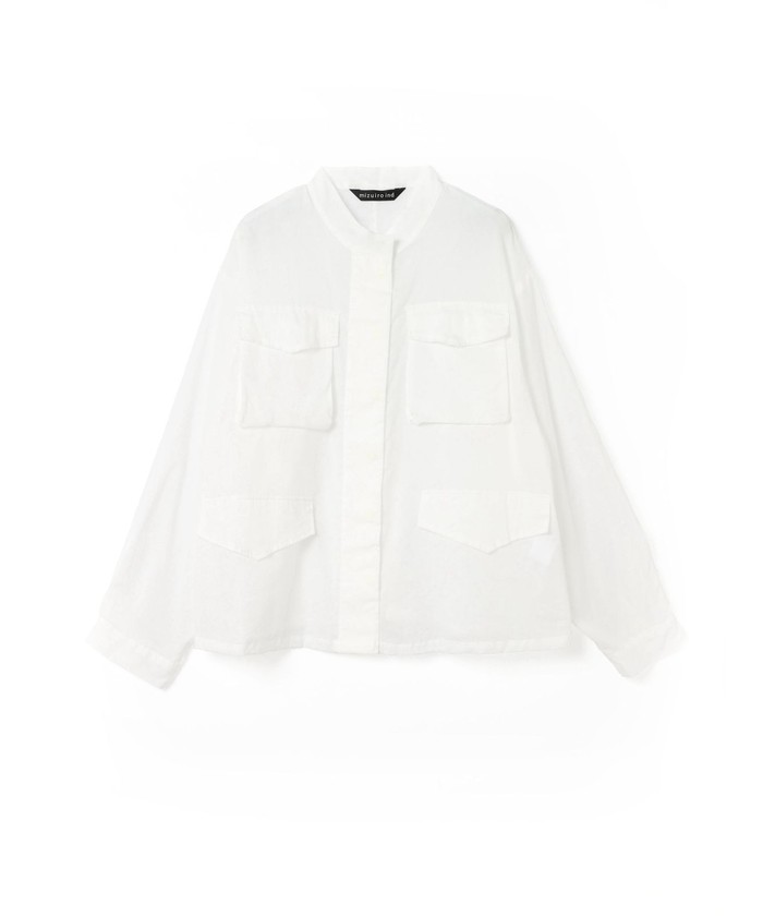 セール 30%OFF】mizuiro ind シアーミリタリーシャツ(506059487