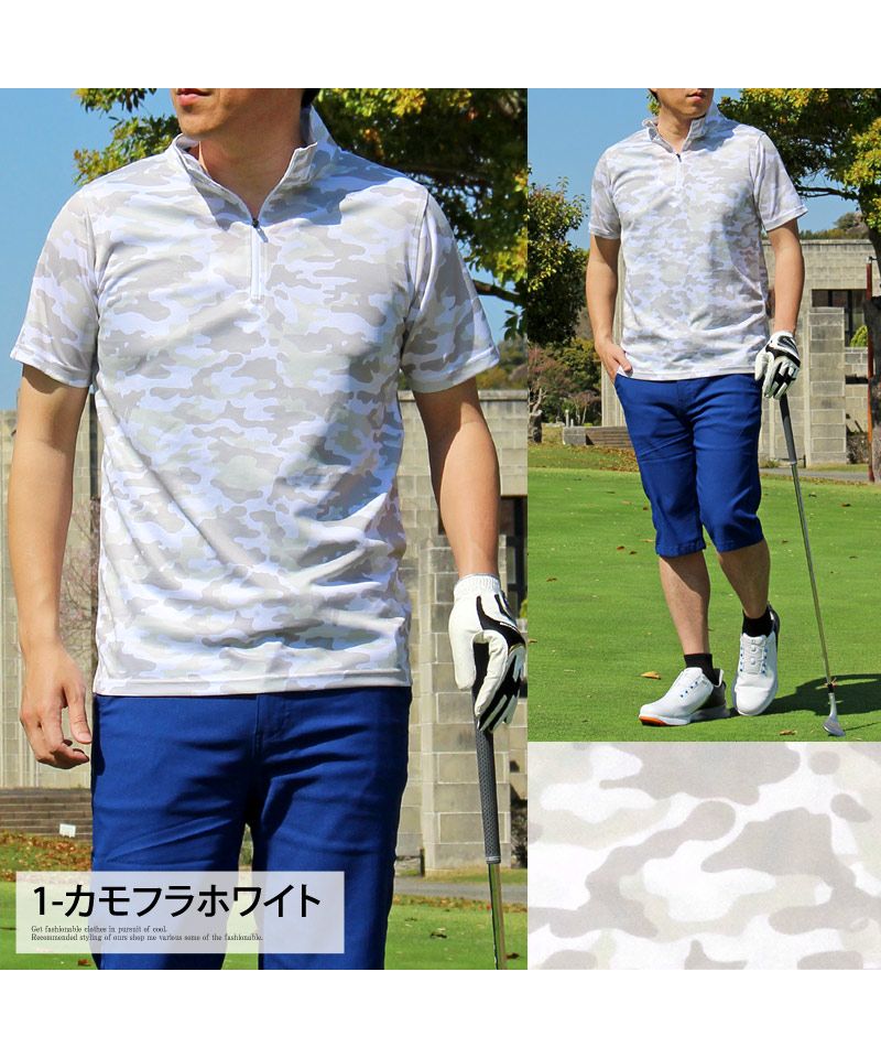 セール】トップイズム TopIsm ゴルフ ハーフジップ ポロシャツ