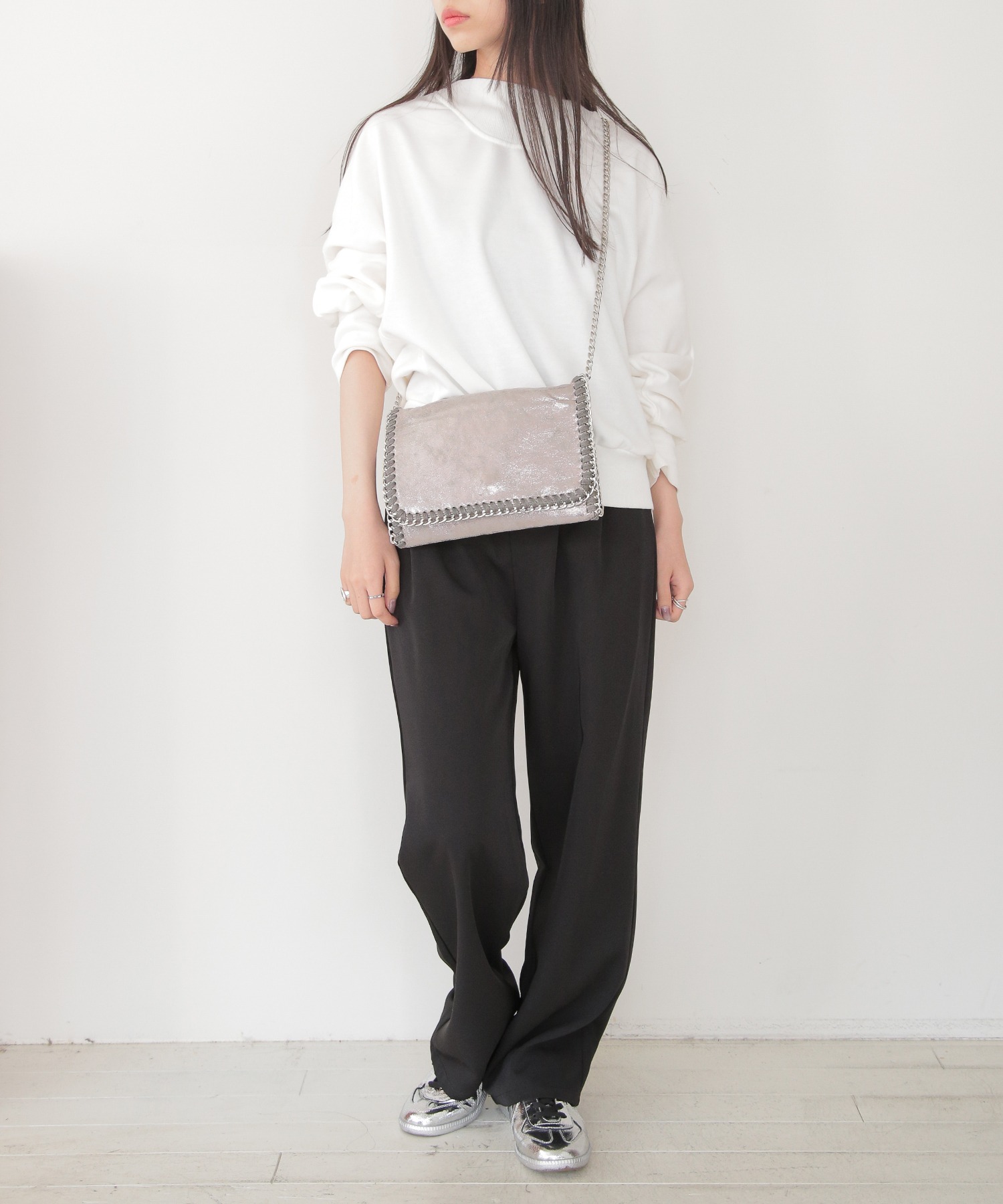 ショルダーバッグ・ポシェット RAIVE Pleat in Silver 15 セール33%OFF】【SETUP7】チェーン クロスショルダーバッグ
