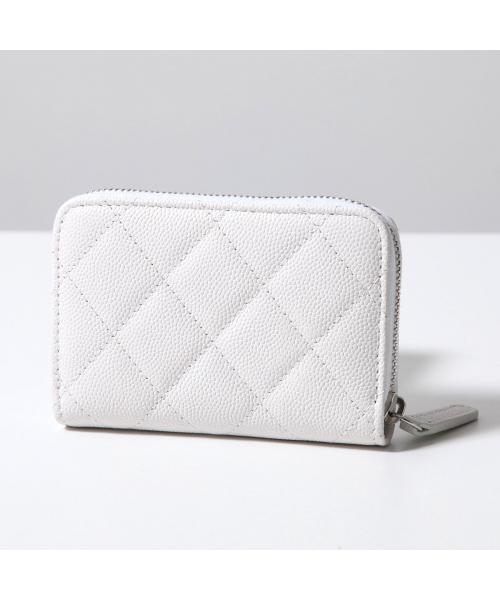 【MH】　CHANEL グレー コインケース キルティング MH】CHANEL グレー コインケース キルティング
