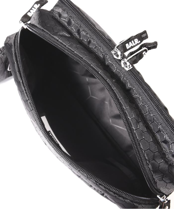 BALR./ボーラー/HEXLINE RIPSTOP WAIST PACK JET BLACK