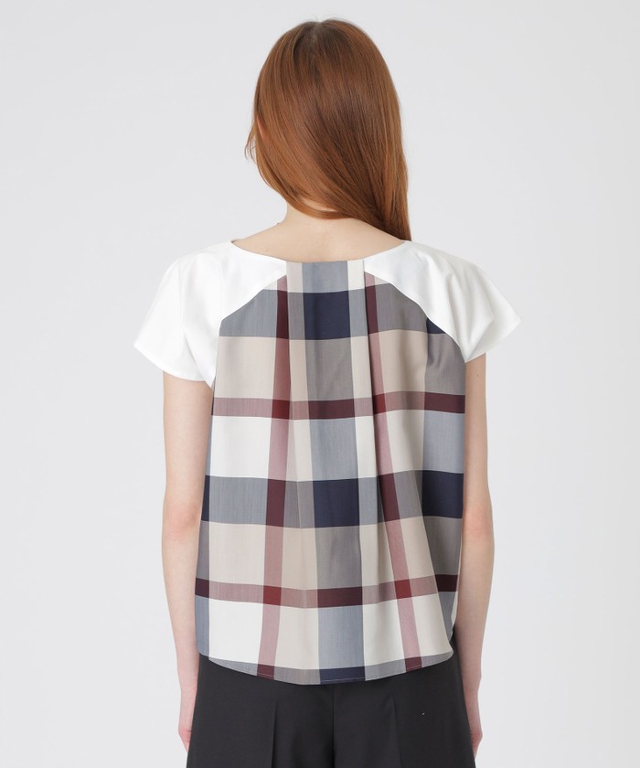 【美品　BLUE LABEL CRESTBRIDGE】タータンチェックカットソー 美品 BLUE LABEL CRESTBRIDGE】タータンチェックカットソー