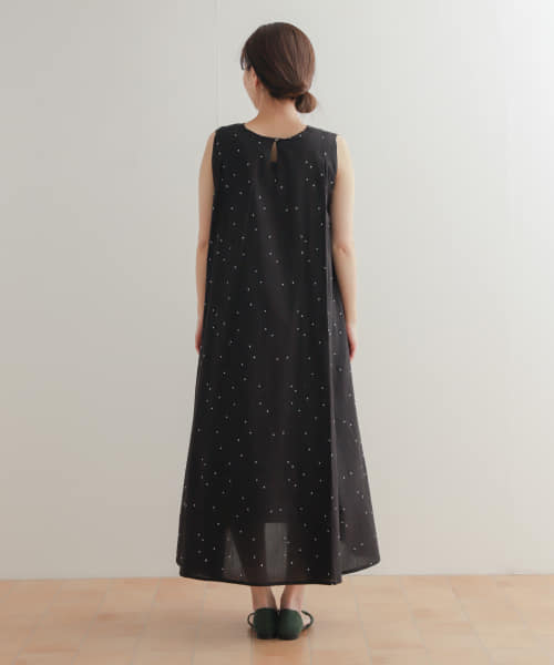 刺繍ドットノースリーブワンピース(506058971) | アーバン 刺繍ドットノースリーブワンピース(506058971) | アーバン